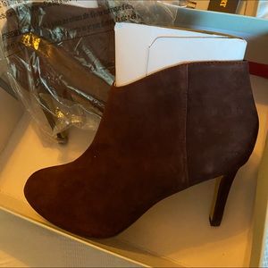 Red wine suede booties! NWT